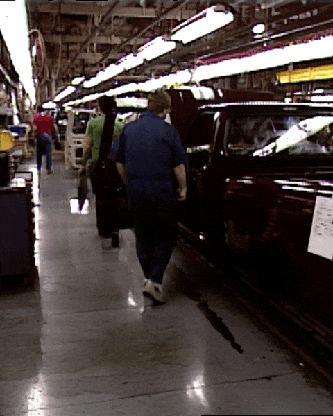 The UEV Production System removes the cumbersome restraints of working inside a frame.